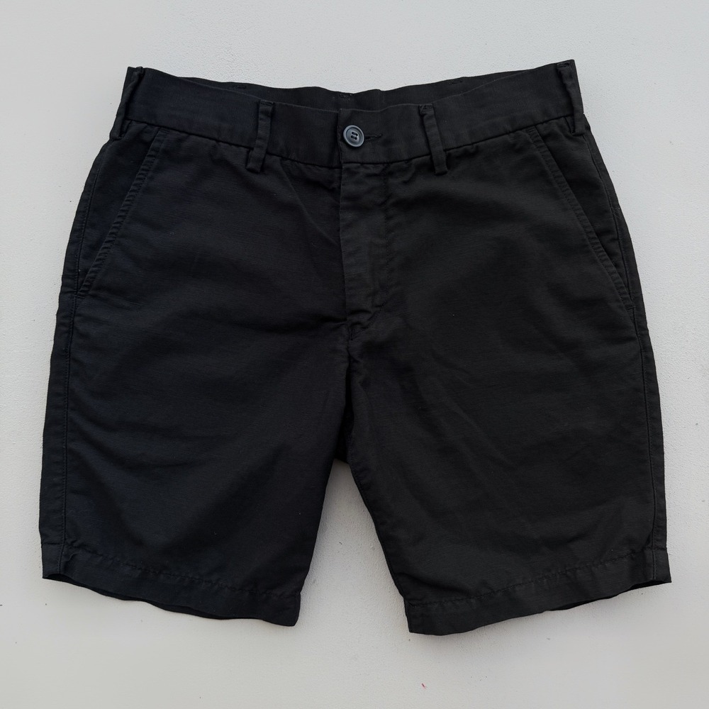 Buck Mason Mens Size 30‎ Black Cotton Chino Shorts Made in America